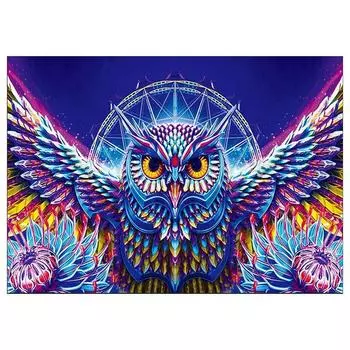 Алмазная вышивка Красочная Сова 5D Алмазная картина Мозаика Картина Ручная работа Горный хрусталь Домашний декор 20X30CM