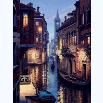 Алмазная вышивка крестиком пейзаж полная круглая картина стразы пейзаж алмазная живопись 20X30CM