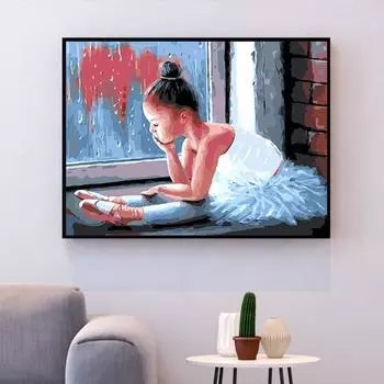 Алмазная вышивка крестом балетная девушка Алмазная мозаика ручной работы домашний декор 30X40CM