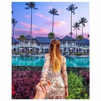 Алмазная вышивка крестом Улица Алмазная картина Пейзаж 5D DIY Фотографии Ремесла 20X30CM