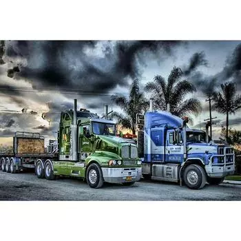 Алмазная вышивка Крутой грузовик DIY Алмазная картина Полная площадь Алмазная мозаика Фотографии Домашний декор 20X30CM