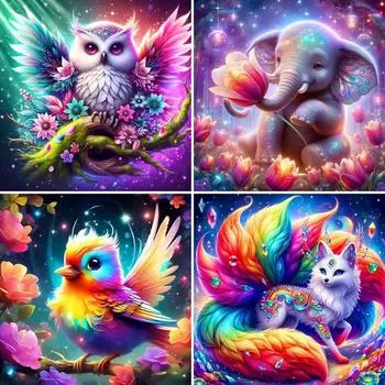 Алмазная вышивка лиса 5D DIY картина животное новое поступление стразы картина мозаика вышивка крестом ручная работа подарок Full Round 20x20CM