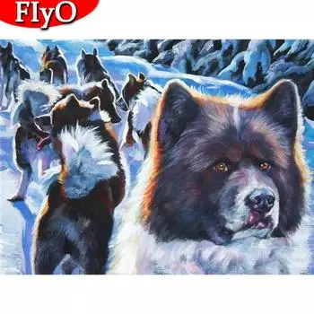 Алмазная вышивка Медведь, полная дрель, ручная работа, 5D DIY, алмазная живопись, мозаика с изображением животных, снег, искусство, декор со стразами для дома Full Round (20X30CM)
