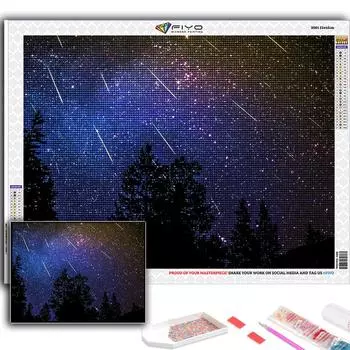 Алмазная вышивка Метеоритный дождь 5D DIY Алмазная картина Вышивка крестом Горный хрусталь Full Round 20X30CM