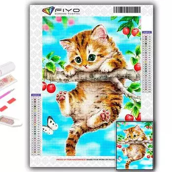 Алмазная вышивка милые маленькие животные кошка, собака, панда 5D DIY алмазная живопись вышивка крестом горный хрусталь Full Round 20X30CM