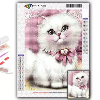 Алмазная вышивка милые маленькие животные кошка, собака, панда 5D DIY алмазная живопись вышивка крестом горный хрусталь Full Round 20X30CM