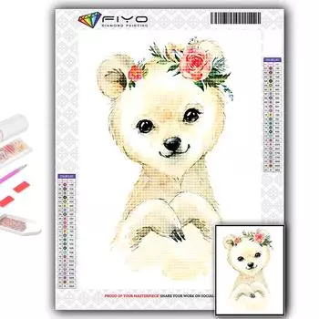 Алмазная вышивка Мультфильм Маленькие животные 5D DIY Алмазная картина Вышивка крестом Стразы Full Round 20X30CM