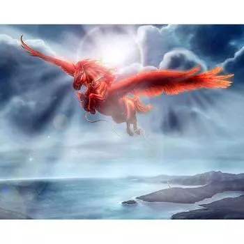 Алмазная вышивка Пегас 5D Алмазная картина Вышивка крестиком Алмазная мозаика Игла Ремесло 20X30CM