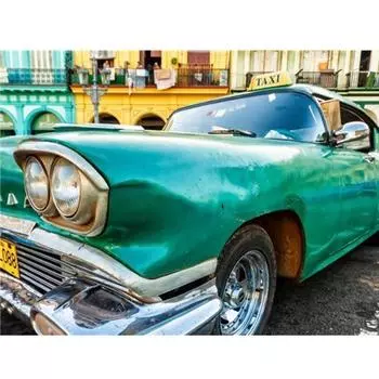 Алмазная вышивка Пейзаж 5D DIY Алмазная картина Классические автомобили Мозаика Картина Украшение дома 20X30CM