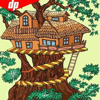 Алмазная вышивка Пейзаж Алмазная живопись Полный круг Прибытие Алмаз Мозаика Картины 30x30CM