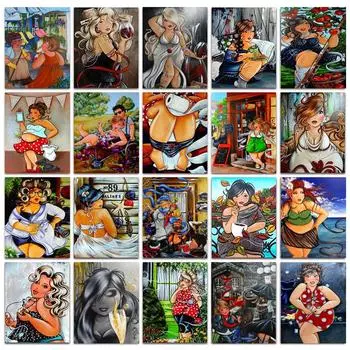 Алмазная вышивка персонаж мультфильма 5D DIY алмазная живопись толстая женская вышивка крестиком набор Алмазная мозаика украшение подарок Full Round 20x30CM