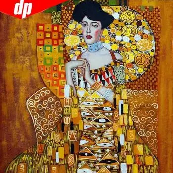 Алмазная вышивка Полный дисплей Девушки Алмазная картина Круглые камни Портретные фотографии 30x30