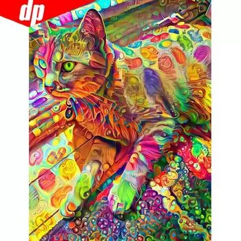 Алмазная вышивка Полный дисплей Кошка Полный квадратный/круглый 5d Алмазная картина Животное Алмаз 20X30