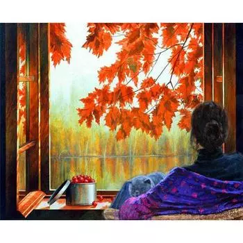 Алмазная вышивка Полный дисплей Леди Алмазная картина Круглые камни Алмаз 20X30CM