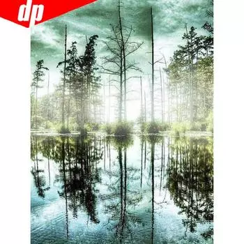 Алмазная вышивка Полноэкранная круглая картина с мозаикой из бриллиантов 20X30