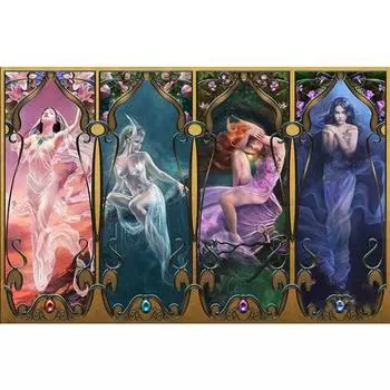 Алмазная вышивка Полный круглый Европейский стиль Фея Ангел 5D Мозаика Diy Алмазная картина Вышивка крестом 20X30CM