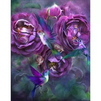 Алмазная вышивка Полный круглый крестик Галька Круглый 5d Алмазная картина Полный дрель 20X30CM