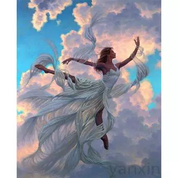 Алмазная вышивка Полный набор Портрет Алмазная картина 5D Полный круглый горный хрусталь Камни Искусство Домашний декор 20X30CM