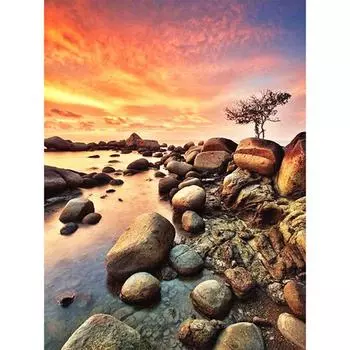 Алмазная вышивка Побережье Алмазная картина 5d Пейзаж Картина Стразы Вышивка крестом 20X30CM