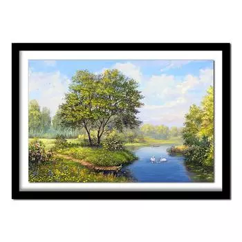 Алмазная вышивка Природа 5d Diy Алмазная картина Полная круглая картина Даймонд 20X30CM