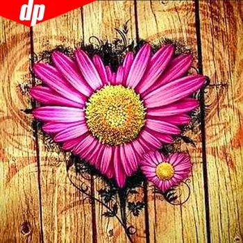 Алмазная вышивка Природа Цветы Алмазная картина Полный круглый Прибытие Цветочные фотографии 30x30