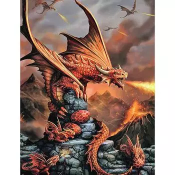 Алмазная вышивка Птерозавр 5D Алмазная картина Вышивка крестом Алмазная мозаика Игла Ремесло 20X30CM