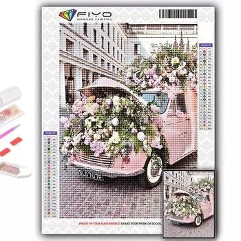 Алмазная вышивка Розовые розы 5D DIY Алмазная картина Вышивка крестом Горный хрусталь Full Round 20X30CM