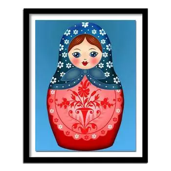 Алмазная вышивка, русская матрешка, картины, алмазная живопись, наборы для вышивки крестом, домашний декор 20X30CM