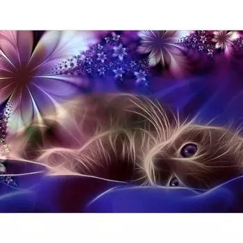 Алмазная вышивка Серый Кот Ручная Алмазная Картина Рукоделие Мозаика Вышивка Крестом Домашний Декор 20X30CM