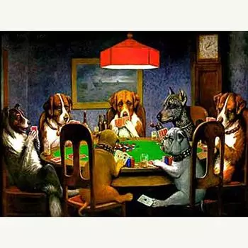 Алмазная вышивка Щенок игральные карты 5D Алмазная картина Вышивка крестиком Алмазная мозаика Подарок 20X30CM