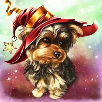 Алмазная вышивка Собака 5d Алмазная картина Вышивка крестиком Мультфильм Мозаика Картина Искусство 20X30CM