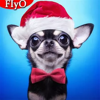 Алмазная вышивка Собака Алмазная картина Вышивка крестом Животное Мозаика Рождественский подарок Ремесленный комплект Full Round 30x30CM