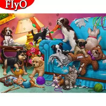 Алмазная вышивка собака ремесленный комплект полная дрель 5D DIY алмазная живопись животное мозаика горный хрусталь искусство украшение дома Full Round (20X30CM)