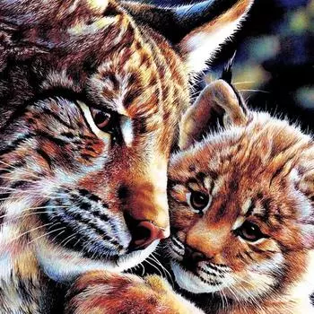 Алмазная вышивка тигры полный круглая алмазная живопись вышивка крестиком набор стразы мозаика домашний декор 30x30CM