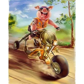 Алмазная вышивка Толстая свинья 5D Алмазная картина Вышивка крестом Алмазная мозаика Игла Ремесло 20X30CM