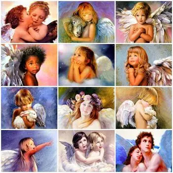 Алмазная вышивка, угловая мозаика, картина со стразами, полная круглая дрель, 5D Diy, алмазная живопись, портрет, ручная работа, подарок, домашний декор Full Round 20x30CM