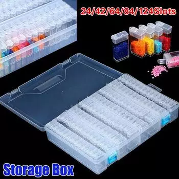 Алмазная вышивка ювелирные изделия дрель бисер контейнер подарочная коробка аксессуары алмазная живопись инструмент 84 slots