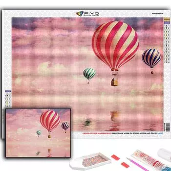 Алмазная вышивка воздушный шар 5D DIY Алмазная картина вышивка крестом горный хрусталь Full Round 20X30CM