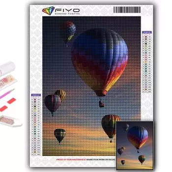 Алмазная вышивка воздушный шар 5D DIY Алмазная картина вышивка крестом горный хрусталь Full Round 20X30CM