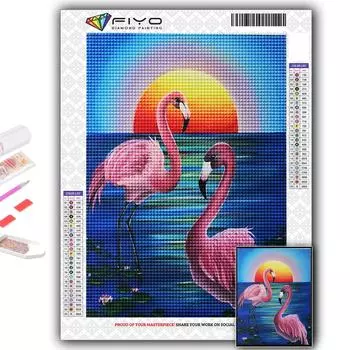 Алмазная вышивка животное Фламинго 5D DIY Алмазная картина вышивка крестом горный хрусталь Full Round 20X30CM