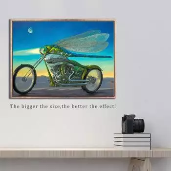 Алмазная вышивка животное мотоцикл мультфильм ручная алмазная живопись рукоделие мозаика вышивка крестом Full Round 20X30CM