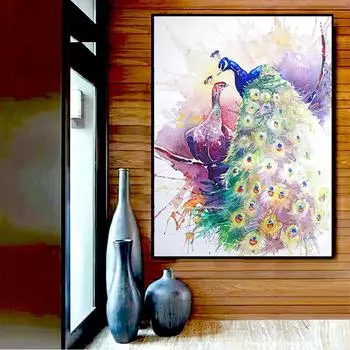 Алмазная вышивка животное павлин пара любовник вышивка крестом полная алмазная живопись стразы 20X30CM
