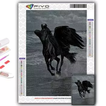 Алмазная вышивка животное Пегас 5D DIY Алмазная картина вышивка крестом горный хрусталь Full Round 20X30CM