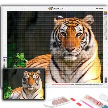 Алмазная вышивка животное тигр 5D DIY Алмазная картина вышивка крестом горный хрусталь Full Round 20X30CM