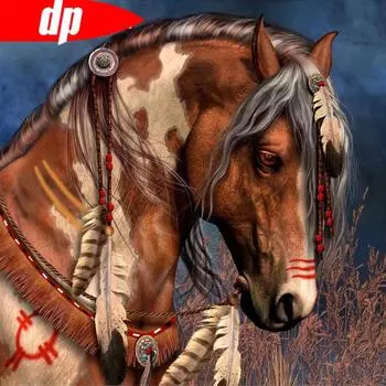 Алмазная вышивка Животные Полный Круглый Алмазная картина Лошадь Изображение Стразы Украшение дома 30x30CM