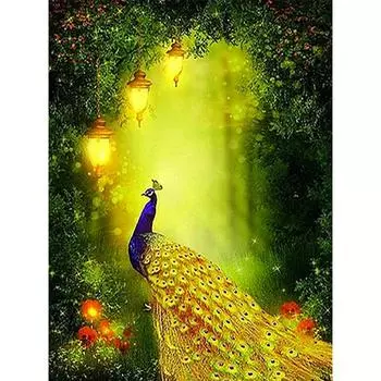 Алмазная вышивка Золотой павлин животное вышивка крестом DIY алмазная живопись пейзаж алмаз 20*30 cm