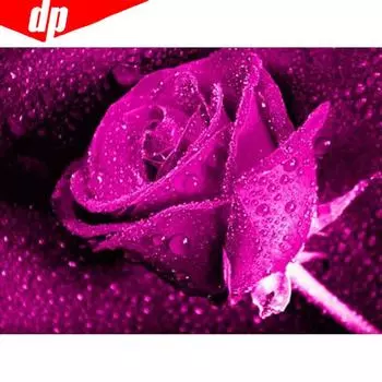 Алмазная картина 5D DIY Полный круглый цветок Стразы Мозаика Роза Алмазная вышивка 20X30CM