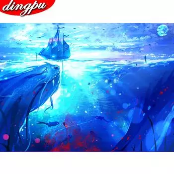 Алмазная картина 5D Full Drill Round Diamond Art Вышивка Домашнее украшение 20X30CM