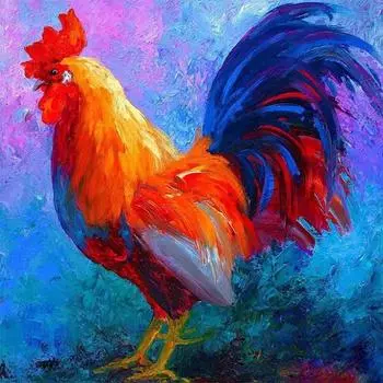 Алмазная живопись Наборы для рукоделия Красочный петух Курица Алмазная вышивка Алмазная настенная живопись Декор 30x30CM
