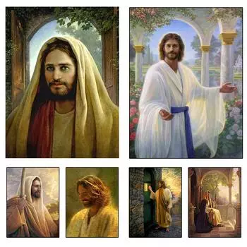 Алмазная живопись новая религия картины из страз 5D DIY алмазная вышивка распродажа Иисус полная мозаика настенное искусство Full Round 20x30CM